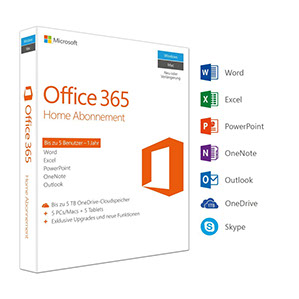 Eine Retailbox von Office 365 als Home Abonnement