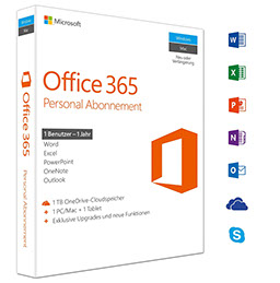 Eine Retailbox von Office 365 als Personal Abonnement