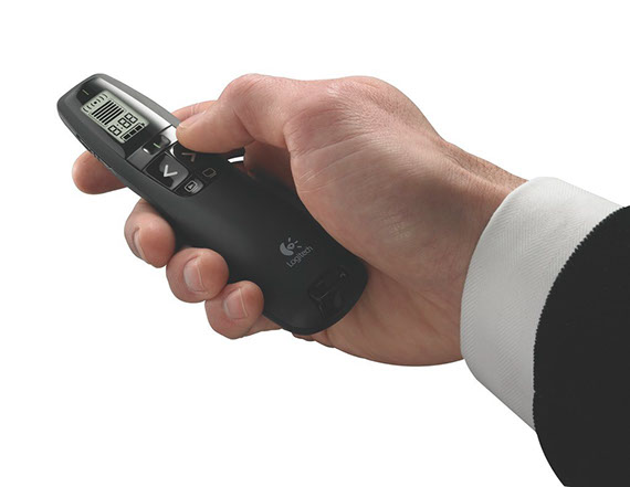 Ein Logitech R700 bzw. R800 Presenter mit Direktlink zur Angebotsseite von Amazon.